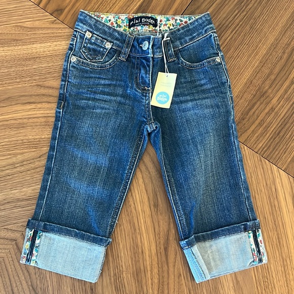 Mini Boden Other - Mini Boden cuffed denim’s Jean capris 5Y NWT